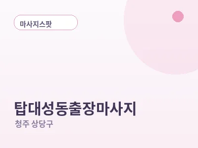 청주 탑대성동 출장마사지