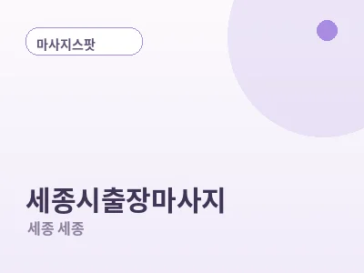 세종 세종시 출장마사지