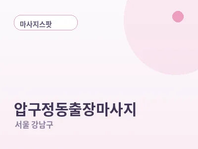 서울 압구정동 출장마사지