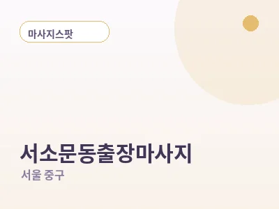 서울 서소문동 출장마사지