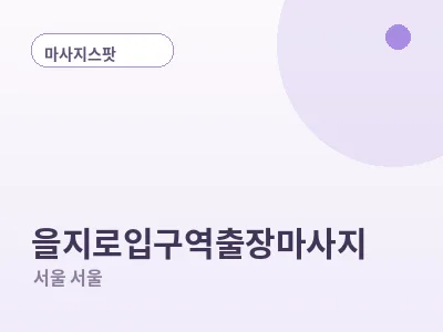 서울 을지로입구역 출장마사지